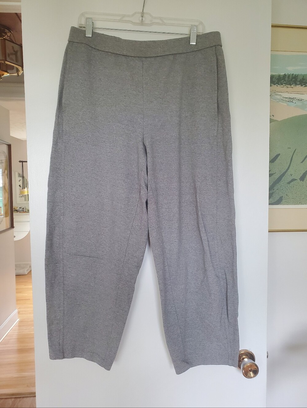 Eileen Fisher grey melange lantern pants